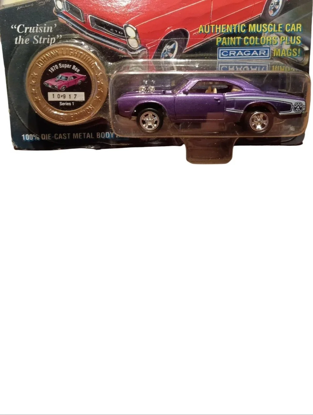 1995 Johnny Lightning Muscle Cars USA 1970 Dodge Super Bee Series 1 in purple!